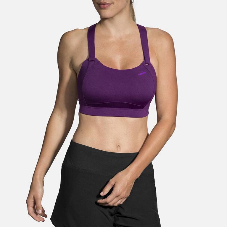 Brooks Juno Sports Running Bra - Women's - Purple (10435-WSXJ)